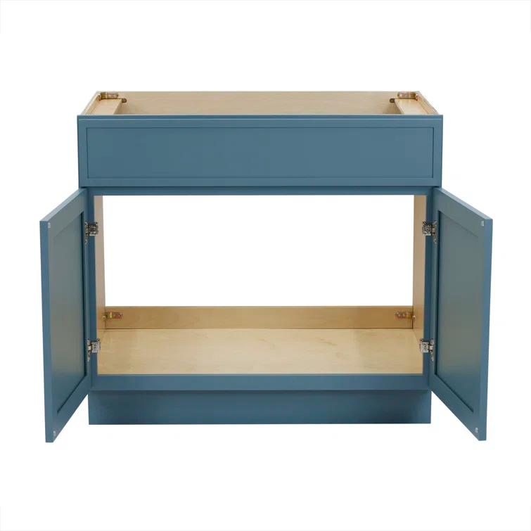 36" W Birch Plywood Freestanding Single Base Storage Cabinet with Soft Close Door