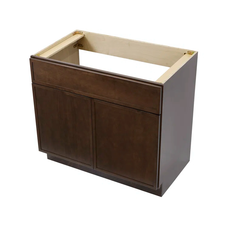 36" W Birch Plywood Freestanding Single Base Storage Cabinet with Soft Close Door