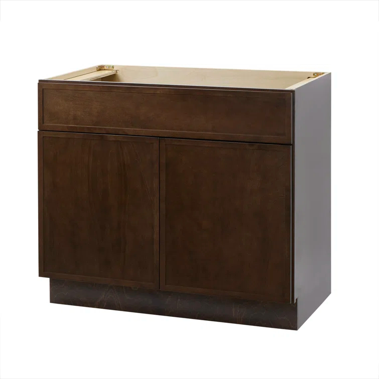36" W Birch Plywood Freestanding Single Base Storage Cabinet with Soft Close Door