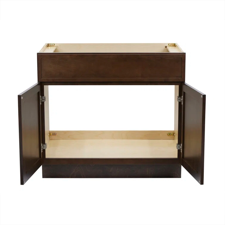 36" W Birch Plywood Freestanding Single Base Storage Cabinet with Soft Close Door