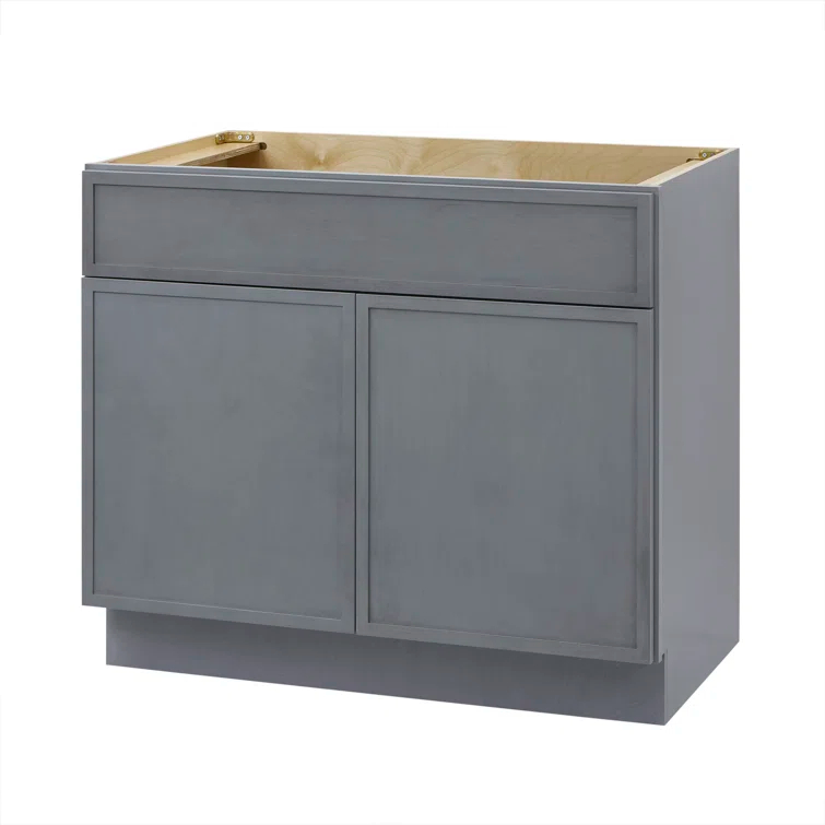 36" W Birch Plywood Freestanding Single Base Storage Cabinet with Soft Close Door