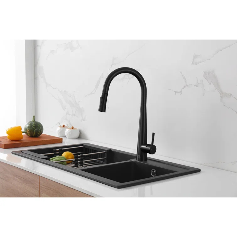 Elegant Lighting Lucas Pull Down Spray Kitchen Faucet