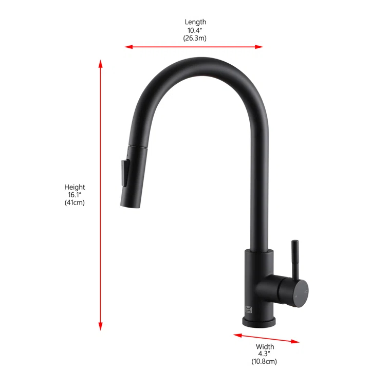 Elegant Lighting Luca Pull Down Spray Touch Kitchen Faucet