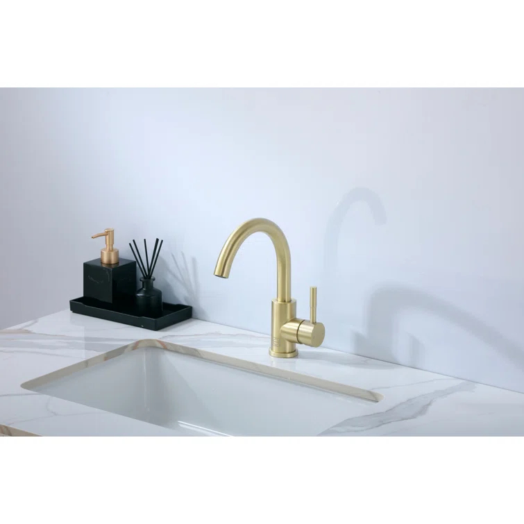 Elegant Home Living Louis Single-Hole Single-handle Bathroom Faucet FAV-1003BGD