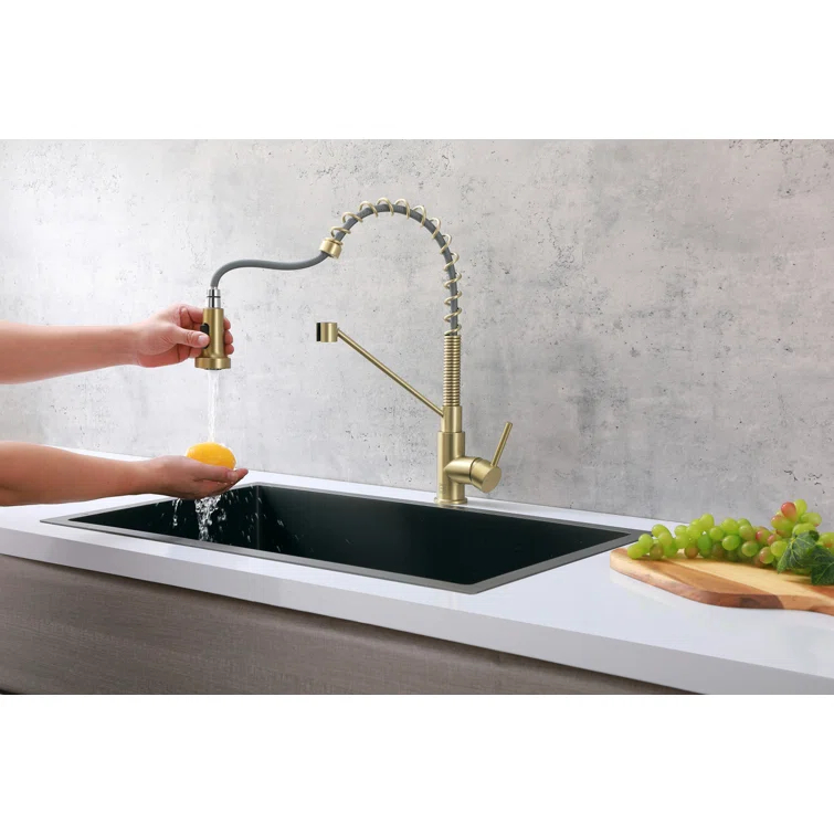 Elegant Lighting Yara Pull Down Spray Kitchen Faucet
