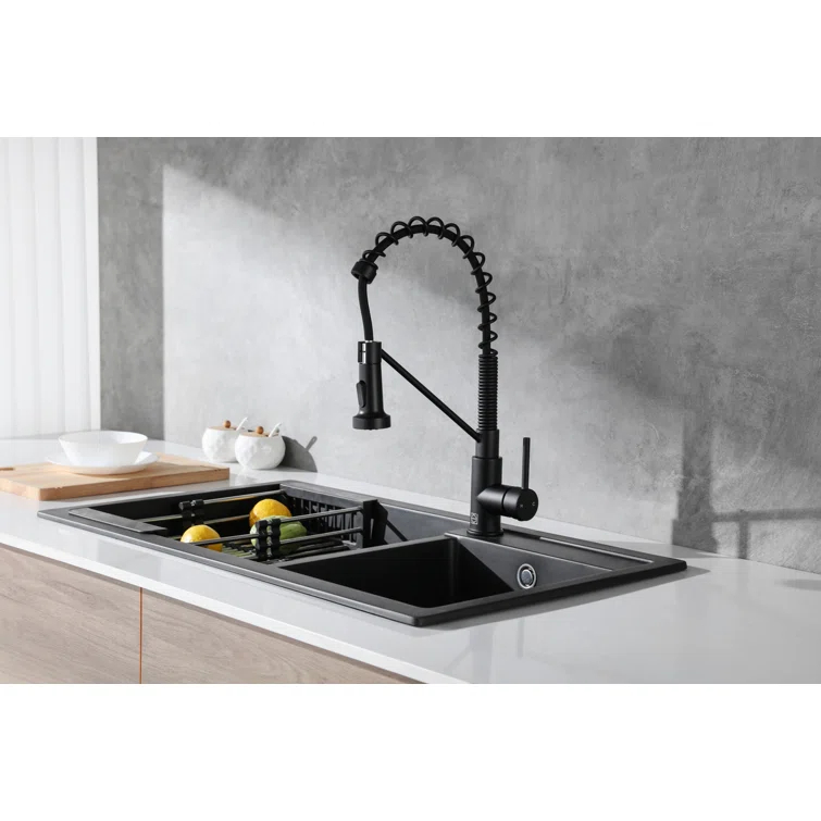 Elegant Lighting Yara Pull Down Spray Kitchen Faucet