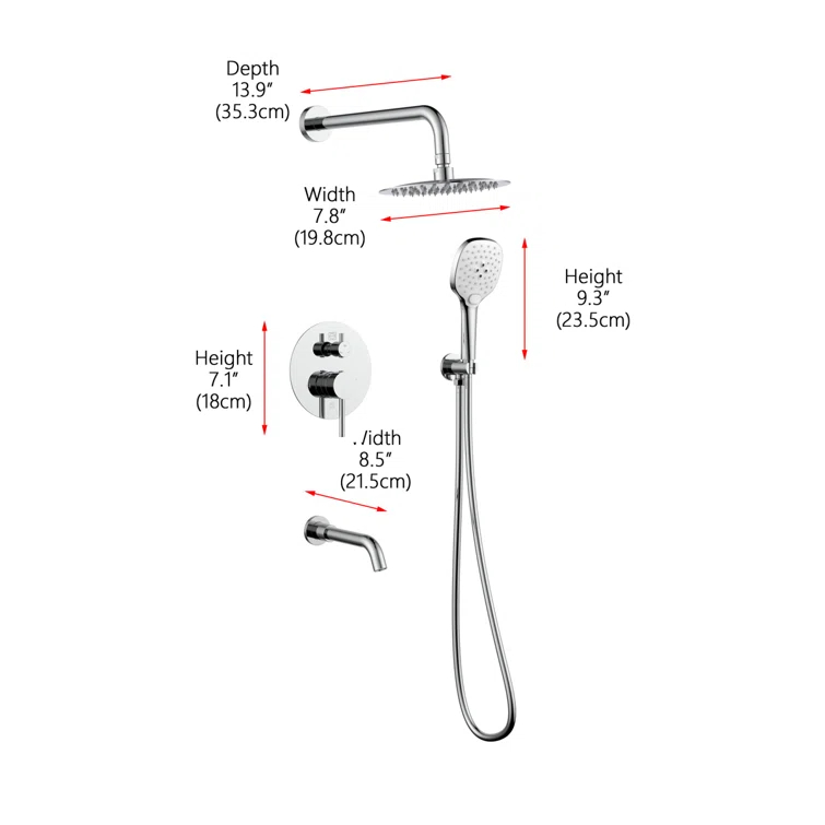 George Pressure-Balanced All-In-One Kit with Rough in-Valve