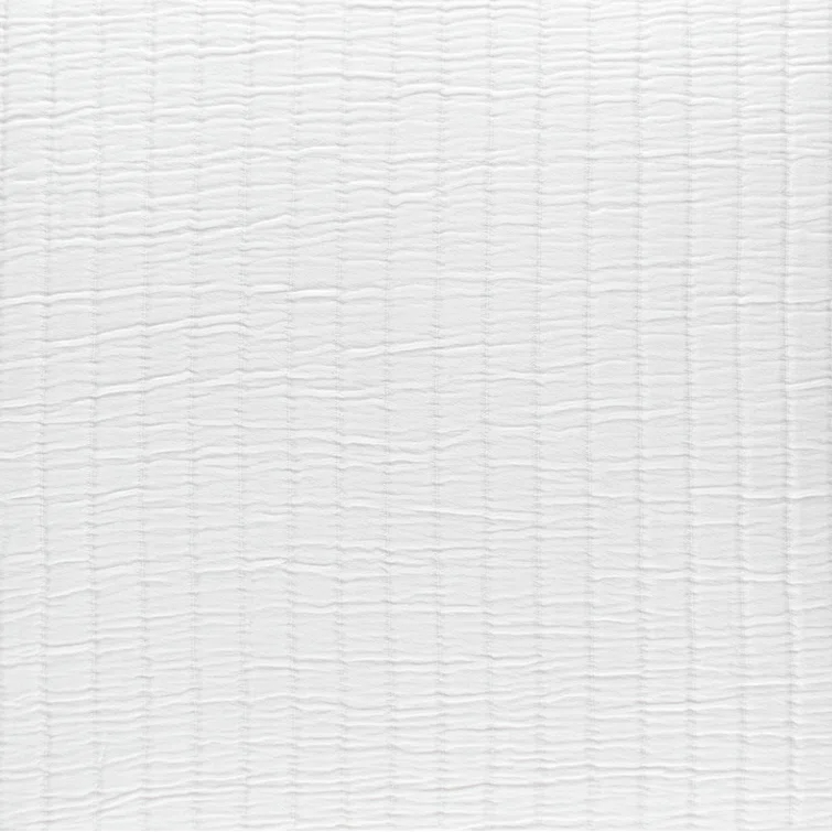 White Cotton Euro Sham with Gridlike Weave