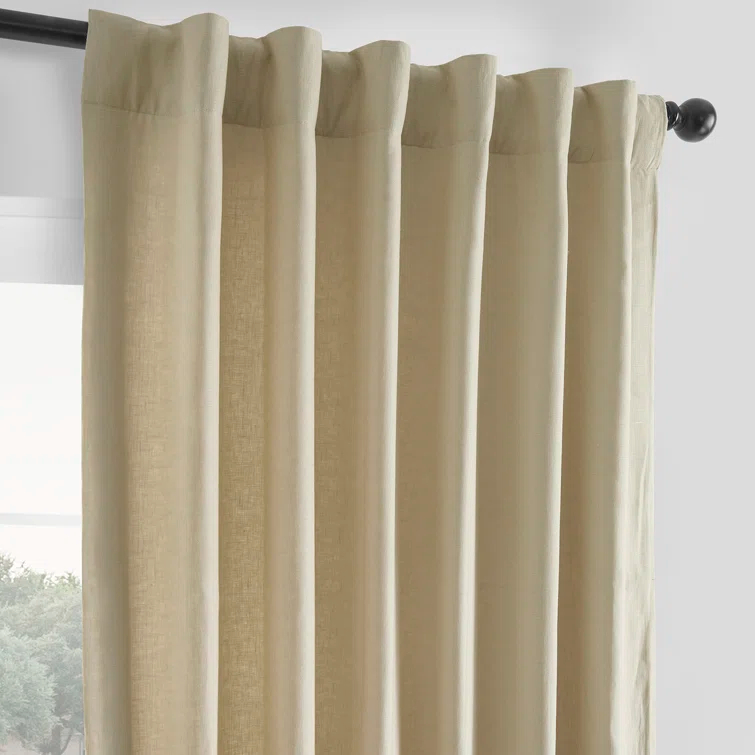 Briella French Linen Room Darkening Curtain