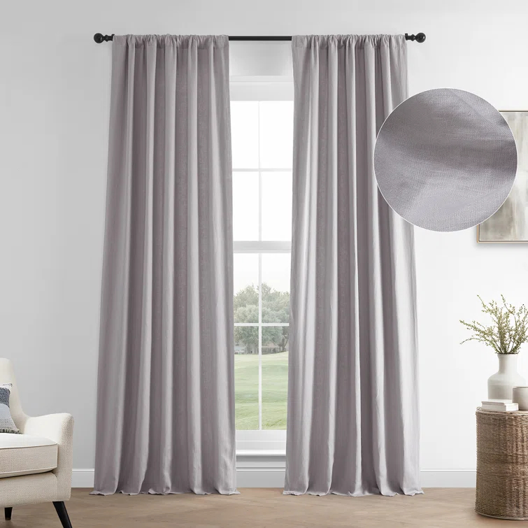 Briella French Linen Room Darkening Curtain