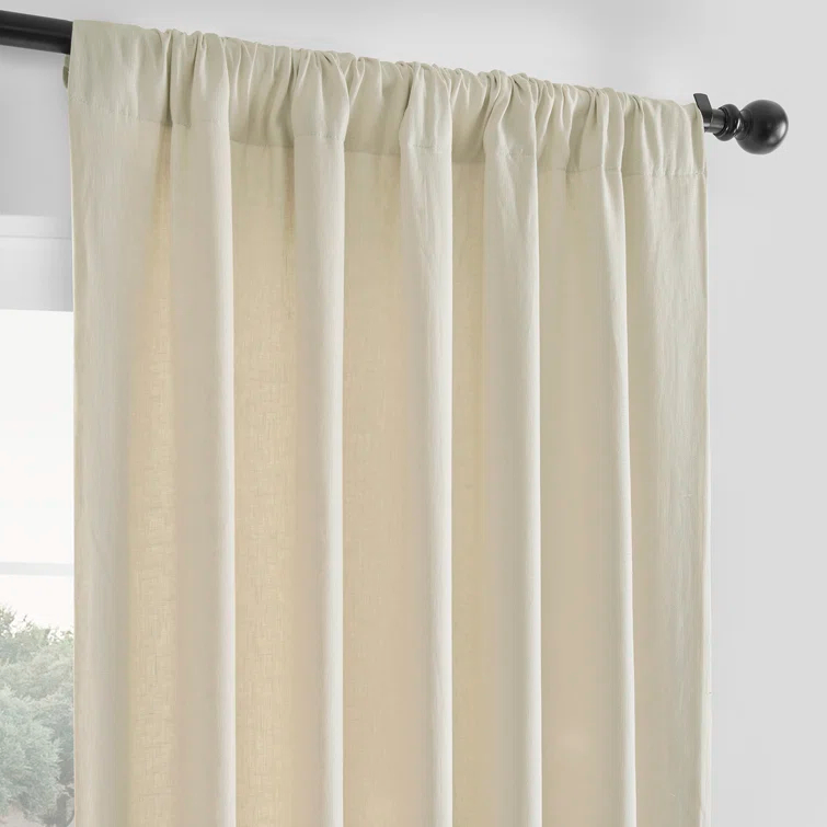 Briella French Linen Room Darkening Curtain