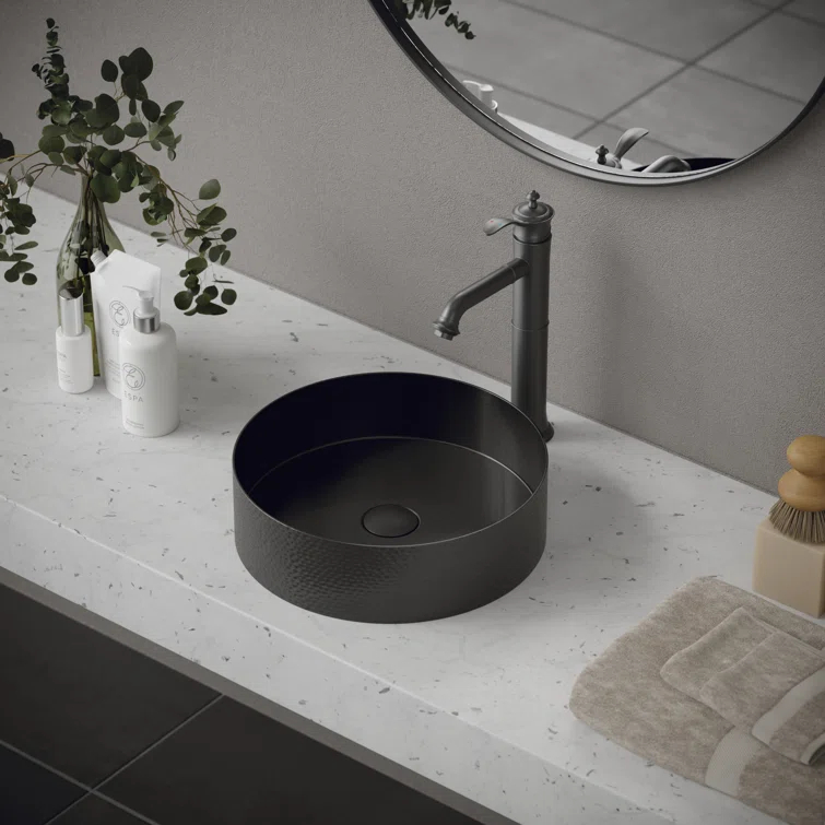 Karran Cinox 15'' Stainless Steel Circular Bathroom Sink