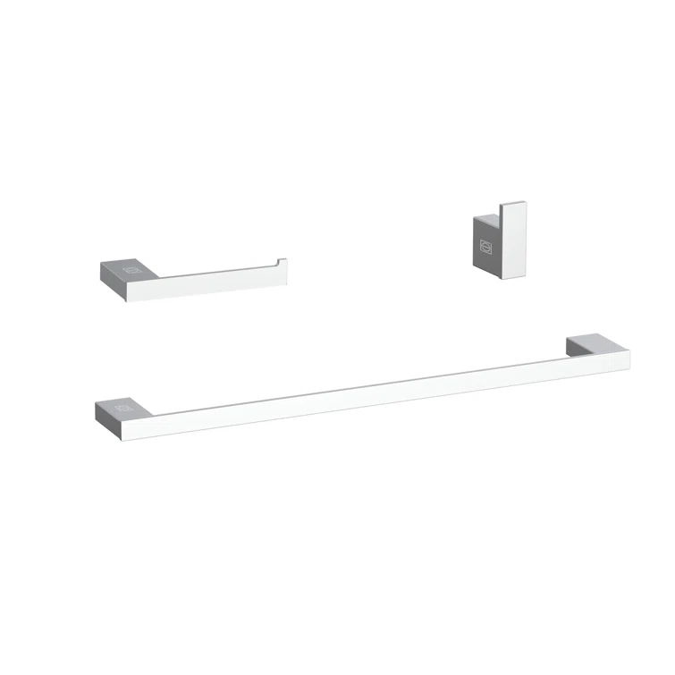 Elegant Lighting HWB-13S3HPCH Sofia 3 - Piece Bathroom Hardware Set