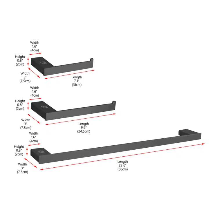 Sofia 3 - Piece Bathroom Hardware Set