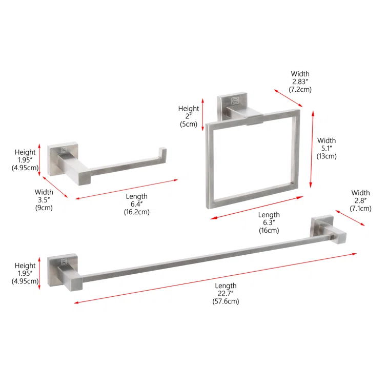 Isla 3 - Piece Bathroom Hardware Set
