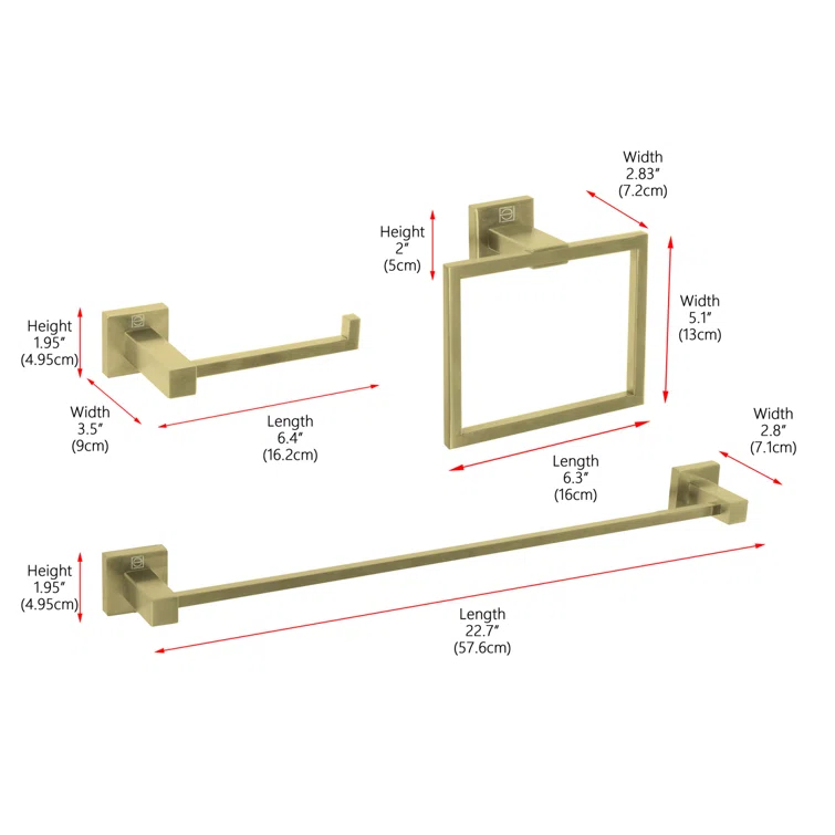 Isla 3 - Piece Bathroom Hardware Set