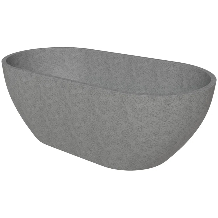 Alfi Brand ABCO59TUB 59'' x 29.5'' Soaking Stone Bathtub
