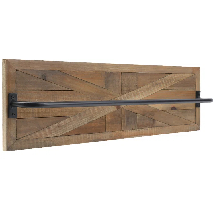 Autumn Alley Autumn Alley Rustic Farmhouse Towel Rack in Barn Wood -  Farmhouse Bathroom Décor TRK001WD