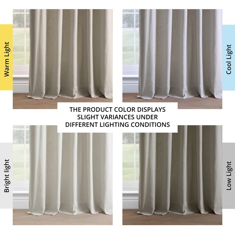 Briella French Linen Room Darkening Curtain
