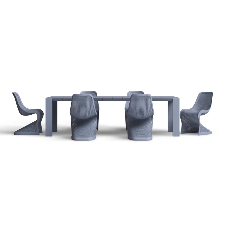 Farrah 118.1'' Rectangular 6 - Person Outdoor Dining Set