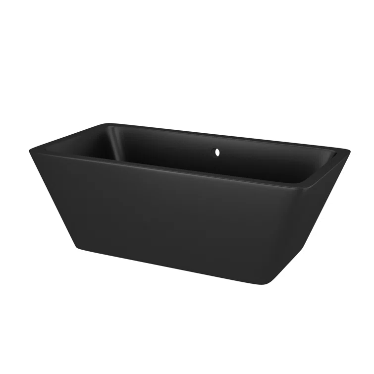 NativeStone 66" x 34" Freestanding Soaking Cement Bathtub
