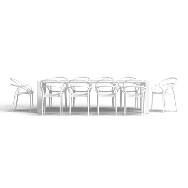 Comet 118'' Rectangular 10 - Person Outdoor Dining Set