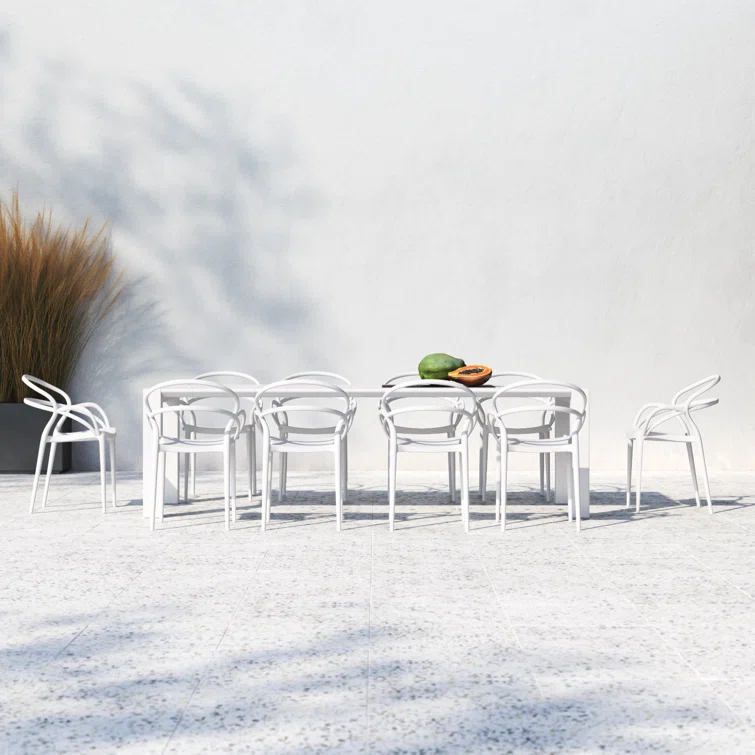 Comet 118'' Rectangular 10 - Person Outdoor Dining Set