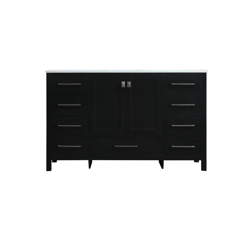 Irene 54'' Single Bathroom Vanity with Engineered Marble Top