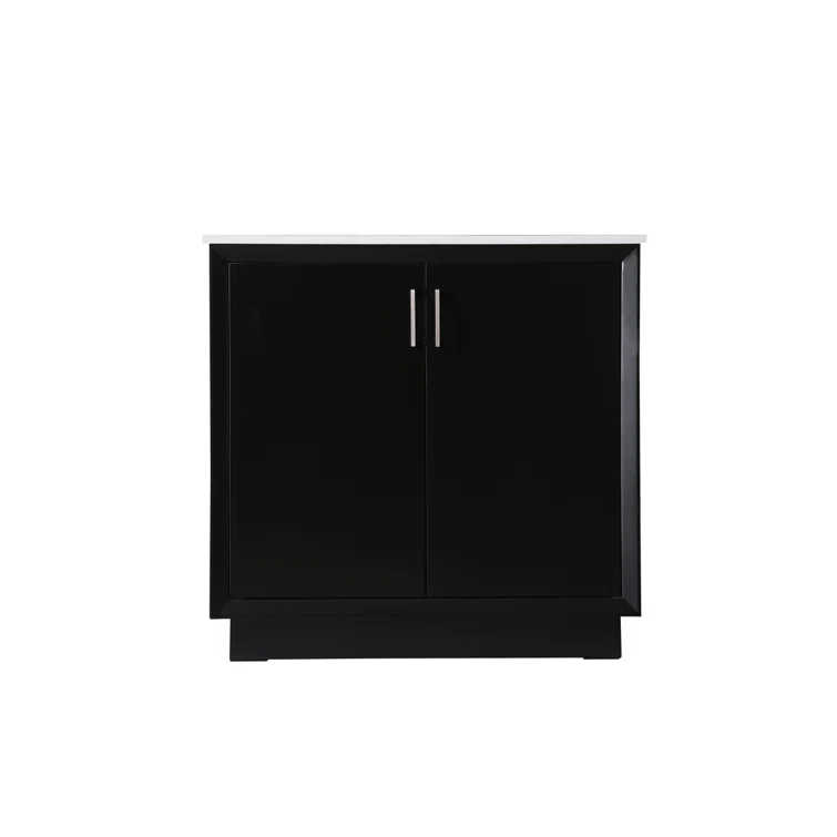 Hayes 36'' Single Bathroom Vanity with Engineered Marble Top