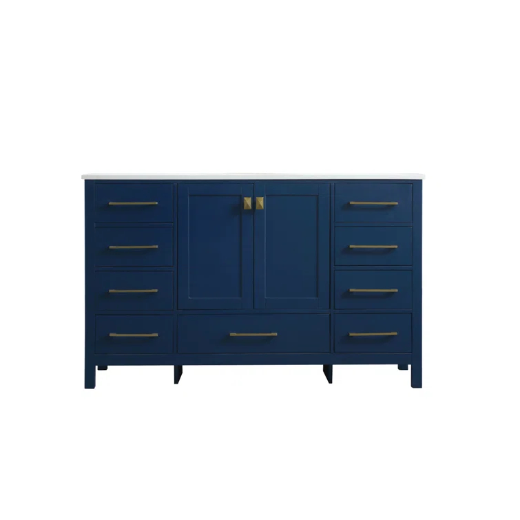 Irene 54'' Single Bathroom Vanity with Engineered Marble Top