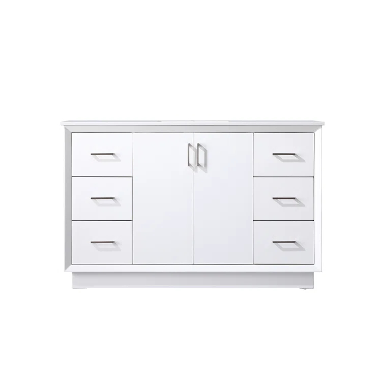 Hayes 54'' Single Bathroom Vanity with Engineered Marble Top