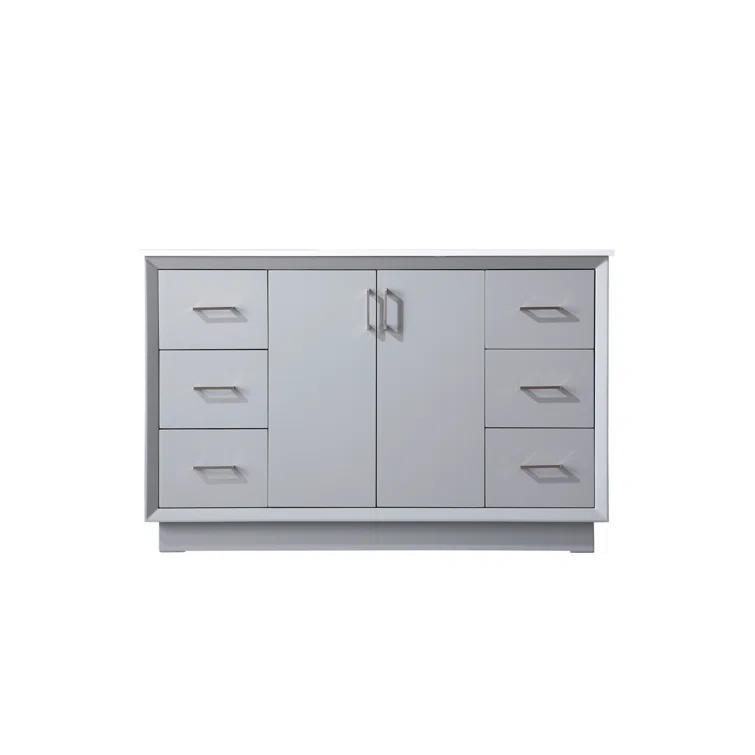 Hayes 54'' Single Bathroom Vanity with Engineered Marble Top