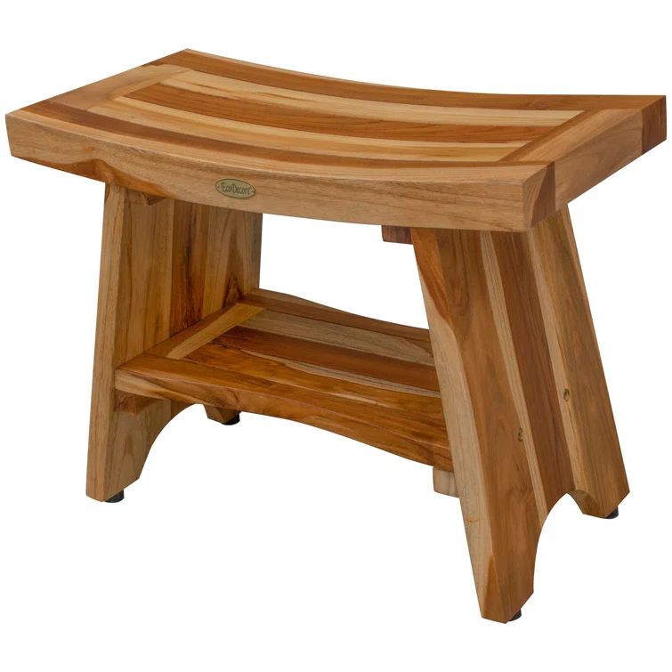 EcoDecors EarthyTeak - Serenity 24'' W Teak Shower Bench