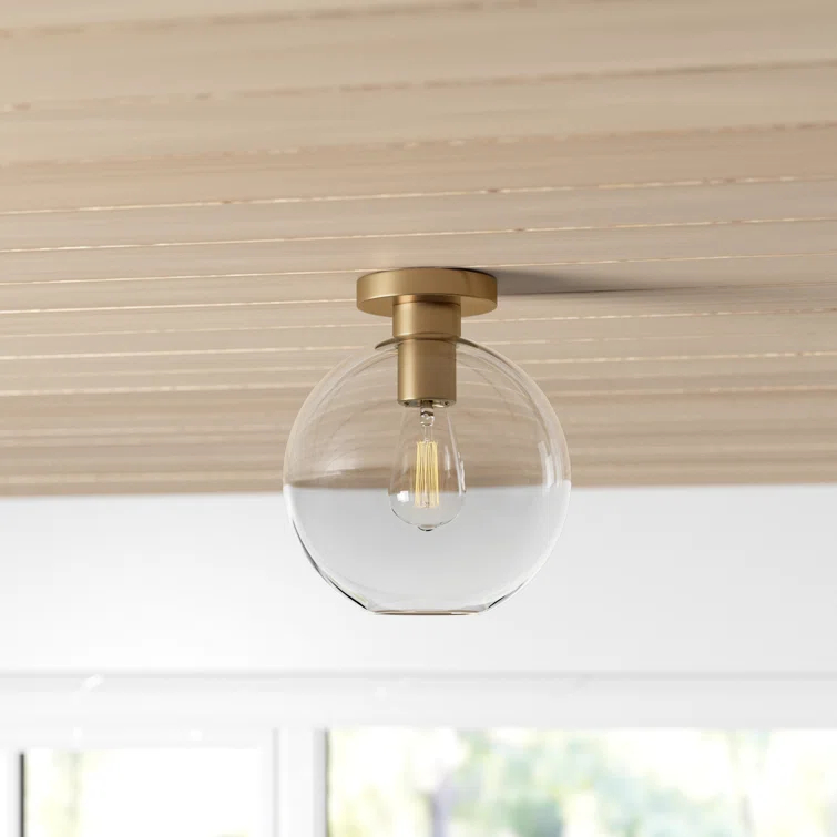 Childerley Single Light Glass Semi Flush Mount
