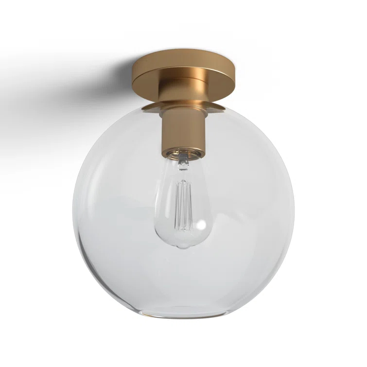 Childerley Single Light Glass Semi Flush Mount