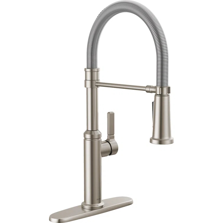 Rhett Pro Commercial Kitchen Faucet, Pull Down Sprayer Kitchen Sink Faucet