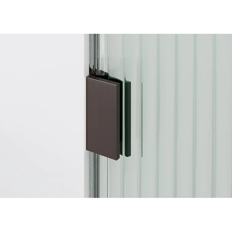 Aurora 30 in. x 58.25 in. Frameless Fluted Radius Single Fixed Bath Panel