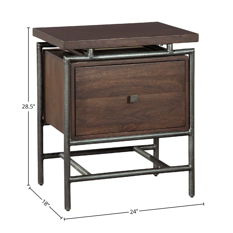 Glencoe 24" Drawer Mango File Cabinet