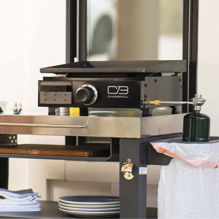 Charbroil Performance Series 17" Portable Flat Top Gas Griddle, Black