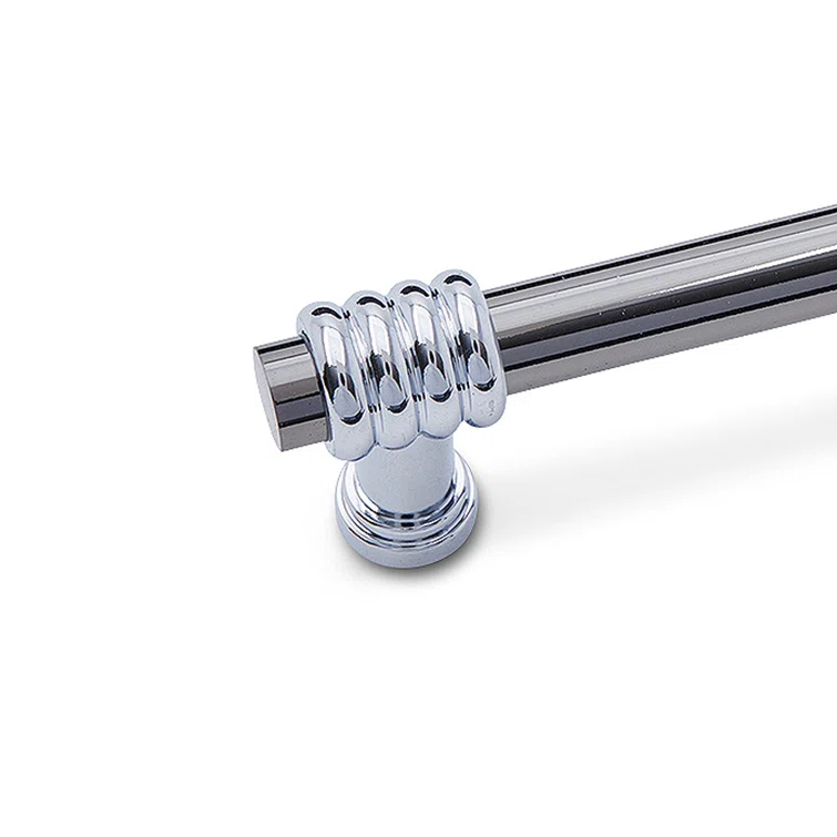 Modern Black Nickel and Chrome Bar Pull with Mounting Hardware