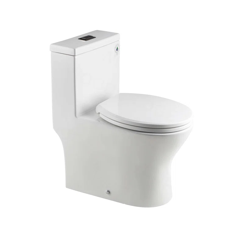 1.28 GPF Elongated Comfort ADA Height One Piece Dual-Flush Toilet with Soft-Closing Seat,MAP Flushing 1000G