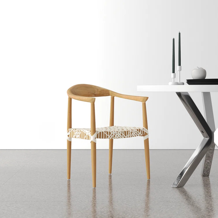 Kazbah Leather Dining Arm Chair
