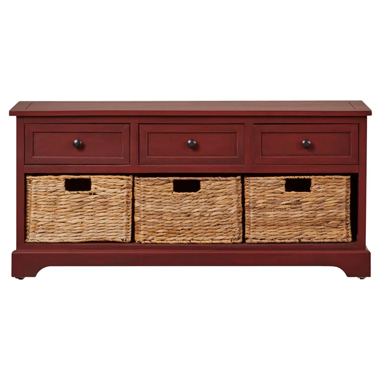 Adayla Solid Wood Drawers Storage Bench