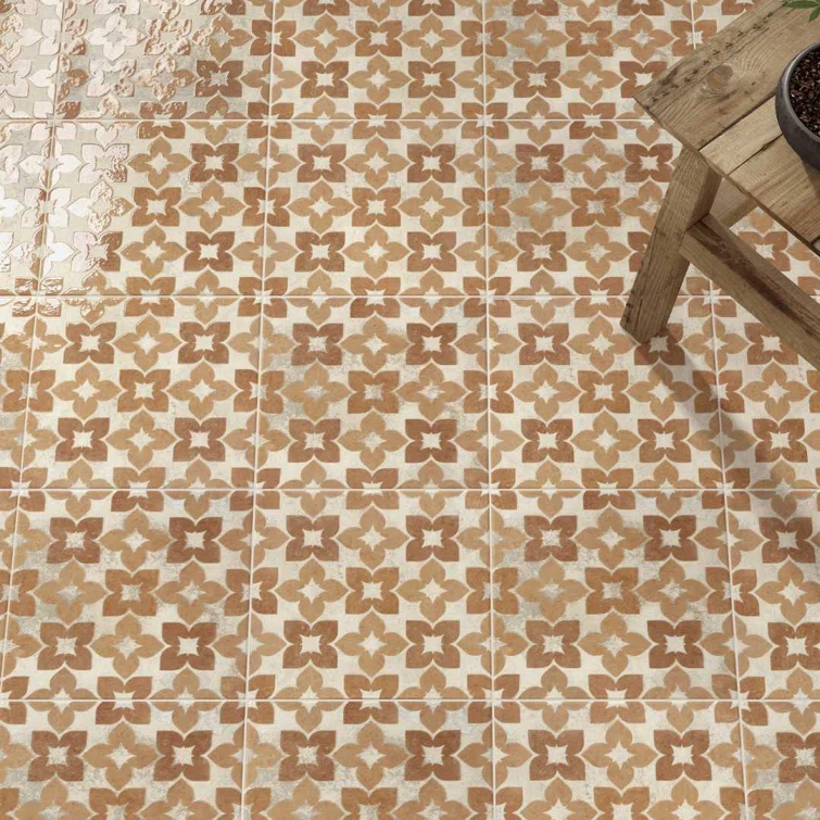 Phlox 8" x 8" Porcelain Patterned Wall & Floor Tile