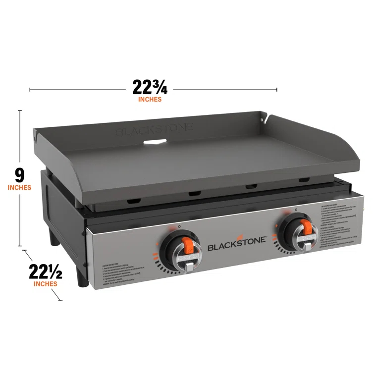 Blackstone 22" Original Omnivore Tabletop Griddle 2-Burner Liquid Propane Flat Top Grill