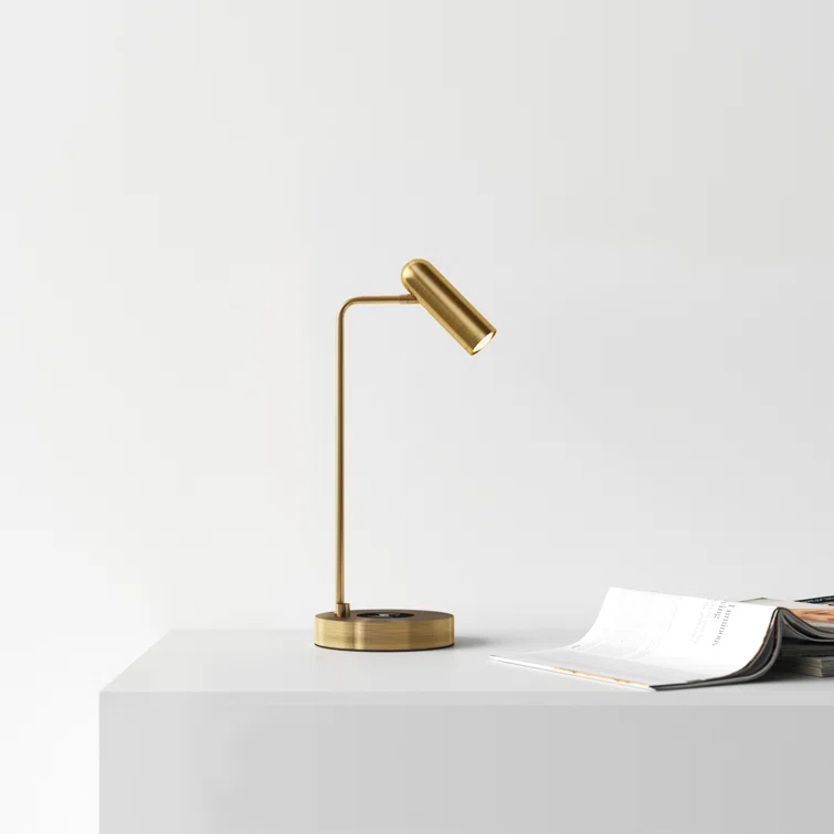 Avon 17" Desk Lamp With USB And Wireless Charging