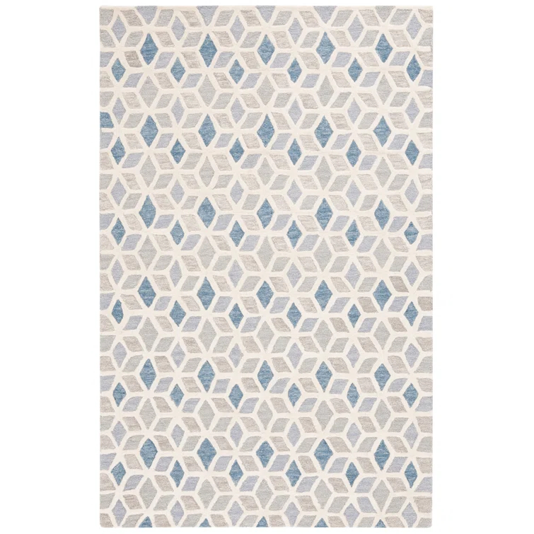 Safavieh Ebony Hand Tufted 80% Wool And 20% Cotton Geometric Rug