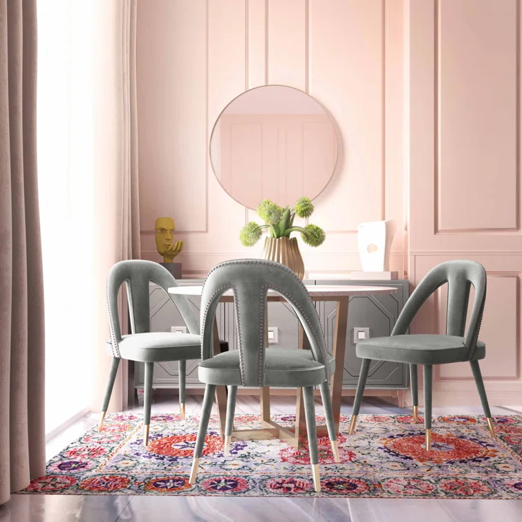 Petra 19.3'' H Velvet Upholstered Side Chair