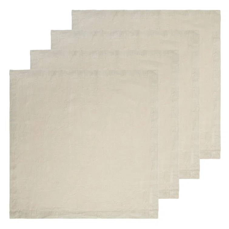 Stone 21'' Square Linen Napkin Set