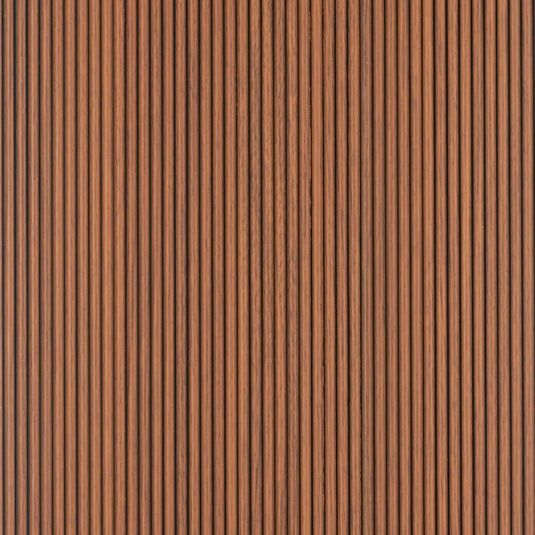 Rounded Mini Slats 94.5" L x 12" W x 0.25" D Polystyrene Glue-up Wood Slat Walls 78.8 sq.ft.